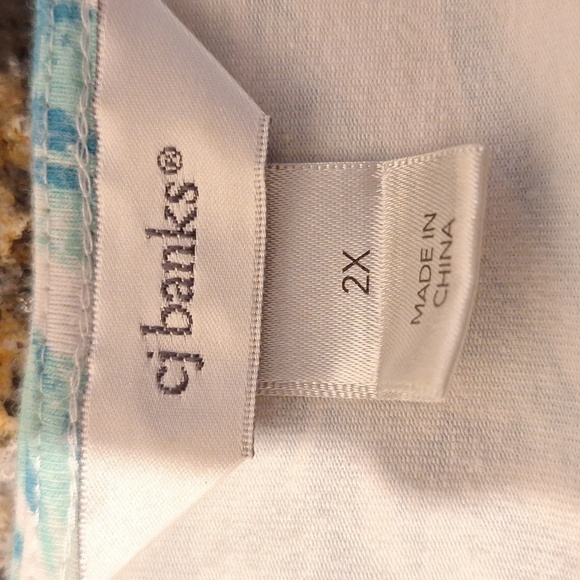 Womens CJ Banks casual 3/4 sleeve stretch plus size top 2X - Picture 3 of 4